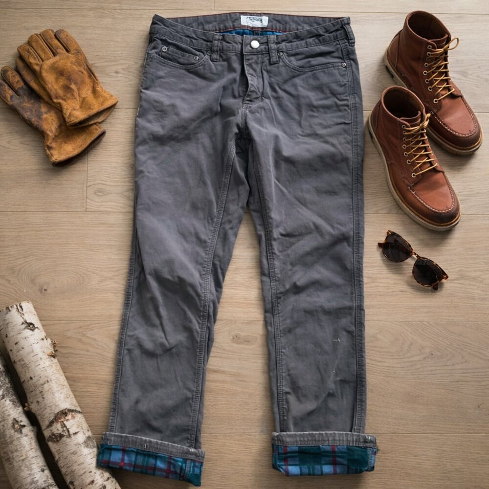 Mountain Khakis Women’s Fleece Lined Bootcut Workwear Pants Dark Gray Size 6P